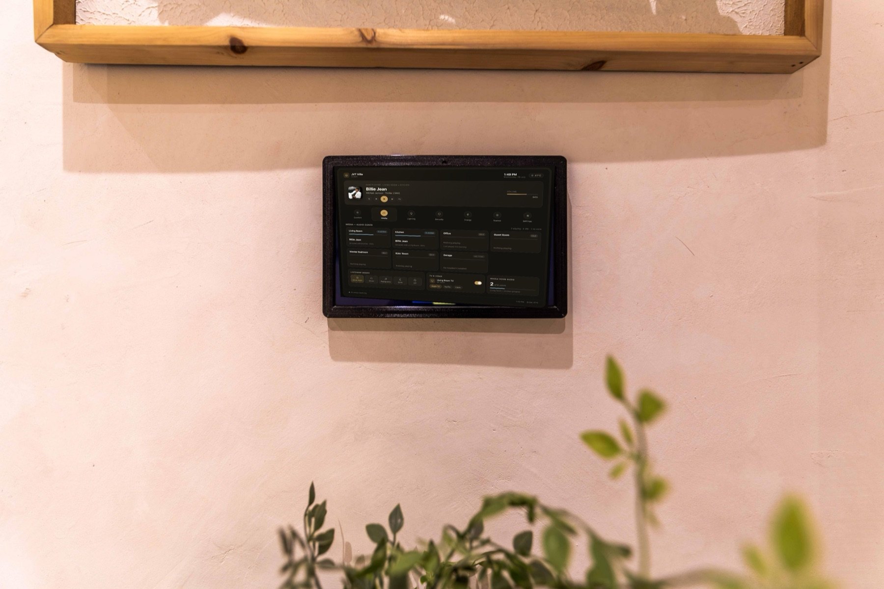 Haus Logic dashboard showing room temperatures at the JVT villa